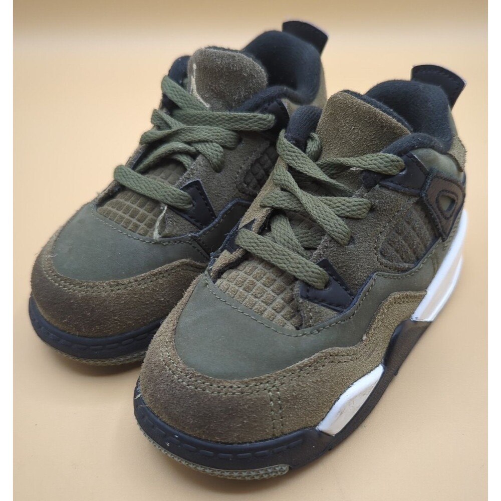 Nike Air Jordan 4 Retro SE Craft Medium Olive TD Size 8C FB9930-200 - Picture 2 of 11